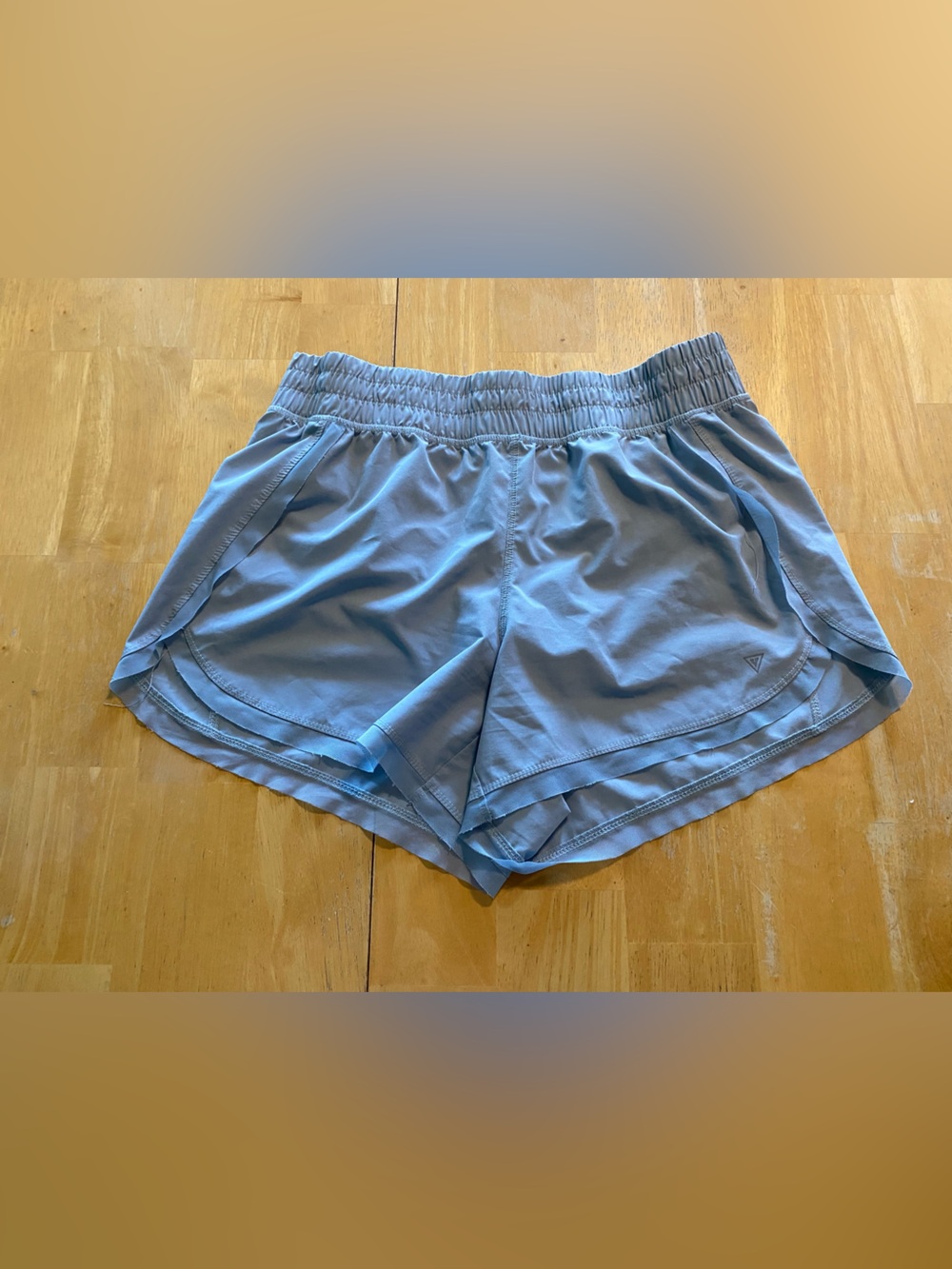 Light Blue Elastic Waist Shorts